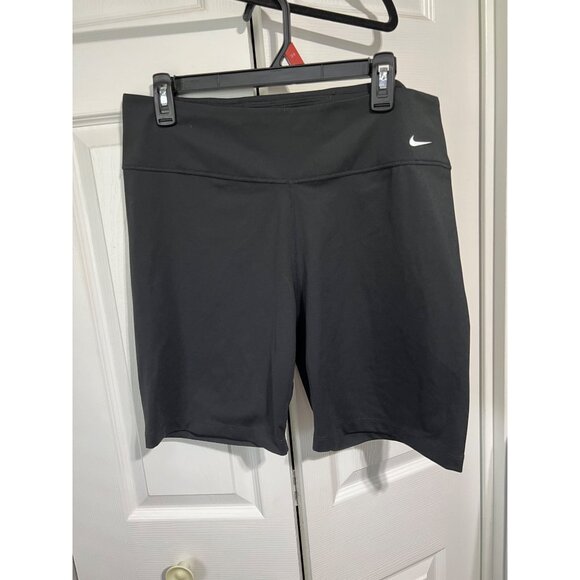 Nike Dri-Fit Womens Black Compression Shorts XL Athletic Workout Activewear - Picture 1 of 9